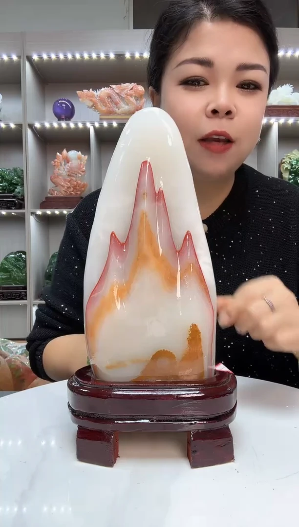 未镶嵌蛇纹石玉珠宝奇石石头家居摆件装饰品