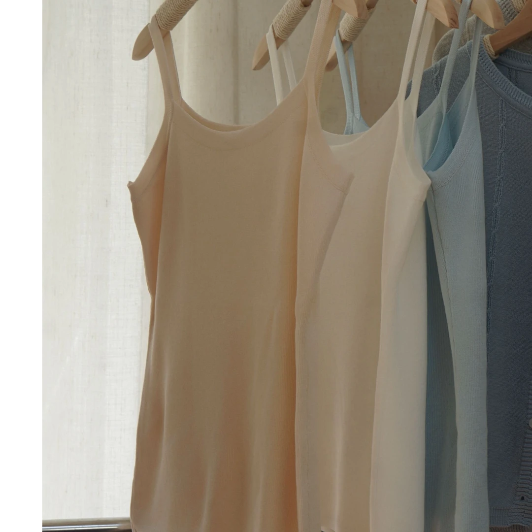 SanMu-春夏内搭回馈款女外穿简约纯色吊带背心