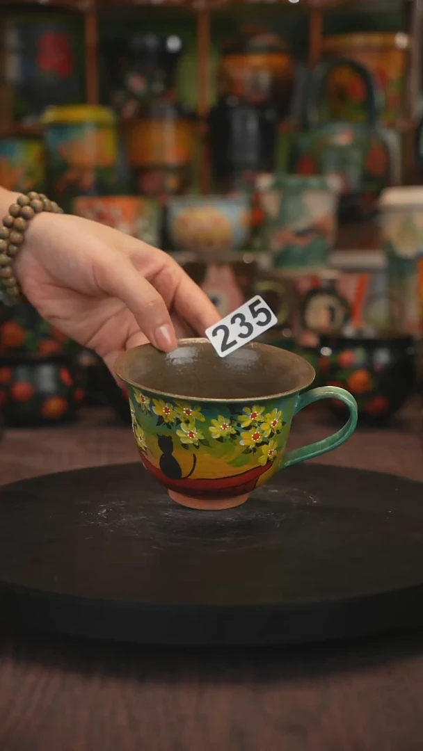 紫砂油画手绘釉下彩235