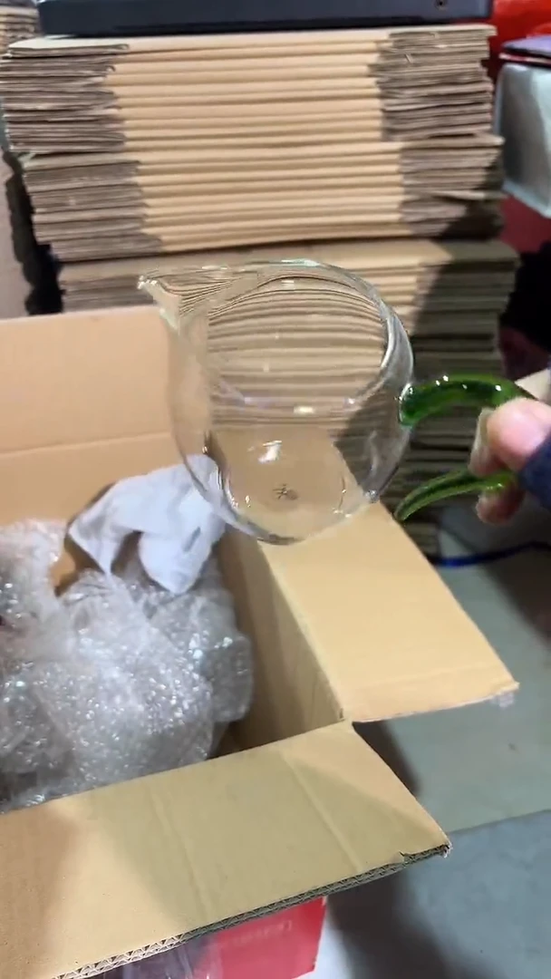 手工艺品琉璃怡然公杯绿把