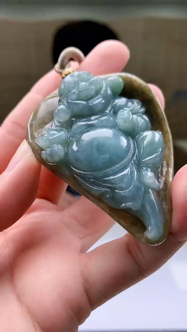 【闪购商品】定制翡翠未镶嵌4917bb-毛货挂件67