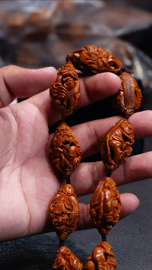 橄榄核手串/手链半**灯苏工核雕