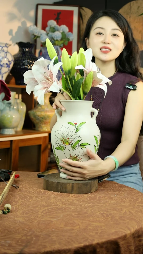 摆件宋韵系列手工手绘花器