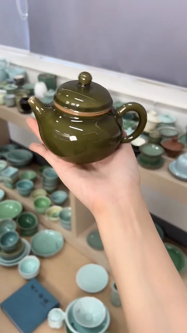 龙泉云间青瓷小米茶器