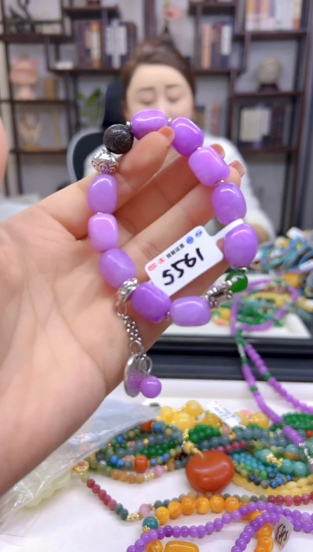 【闪购商品】翡翠手链银S925镶嵌DIY款S561