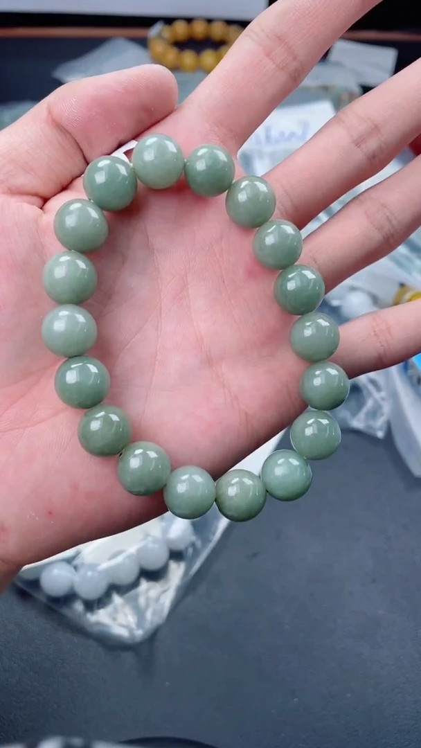 未镶嵌定制翡翠珠串