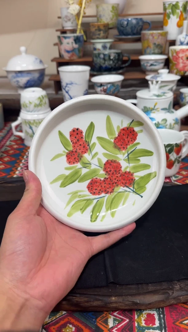 摆件景德镇手绘陶瓷微瑕介意勿拍