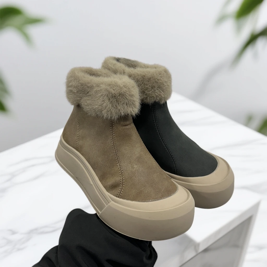 13-1秋季休闲风冬季民族风圆头雪地靴棉鞋