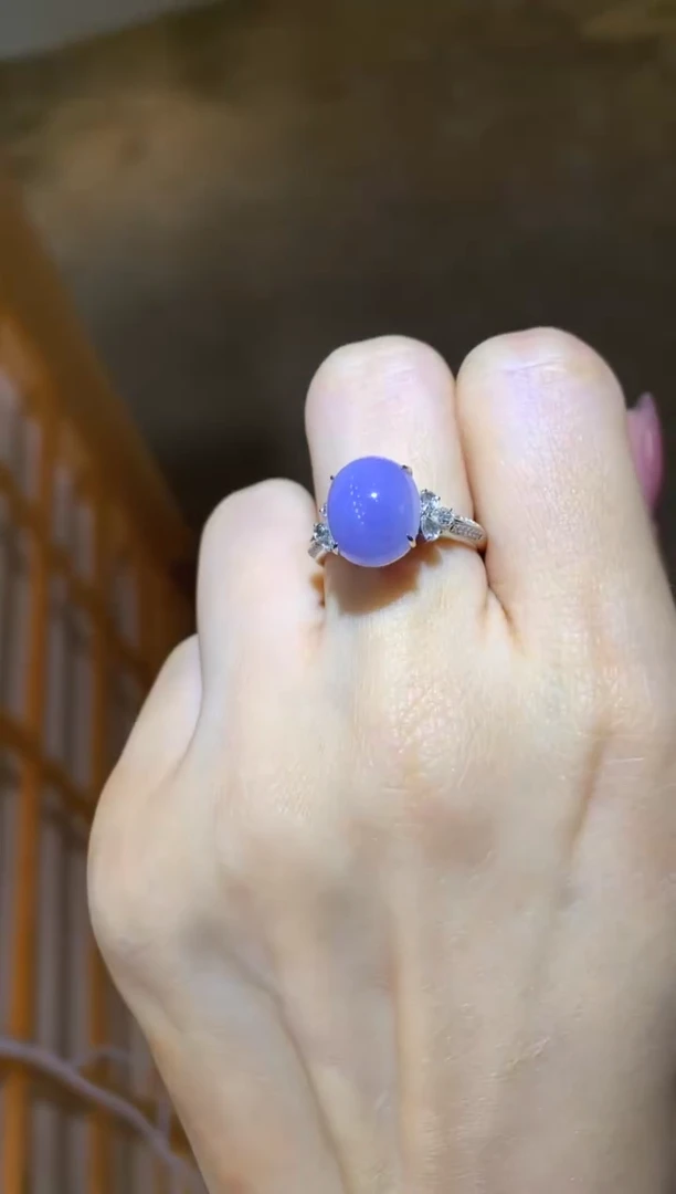 18K金镶嵌戒指翡翠|不退不换