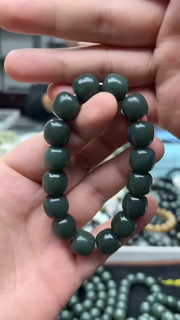 未镶嵌手串和田玉纯天然新疆且末蓝14