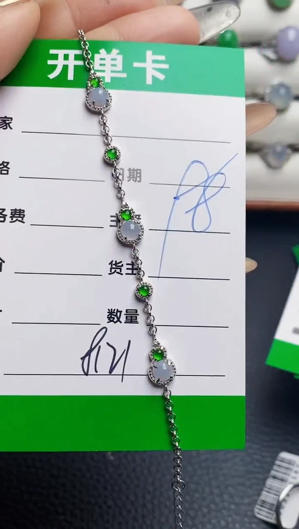 银S925镶嵌戒指翡翠8121