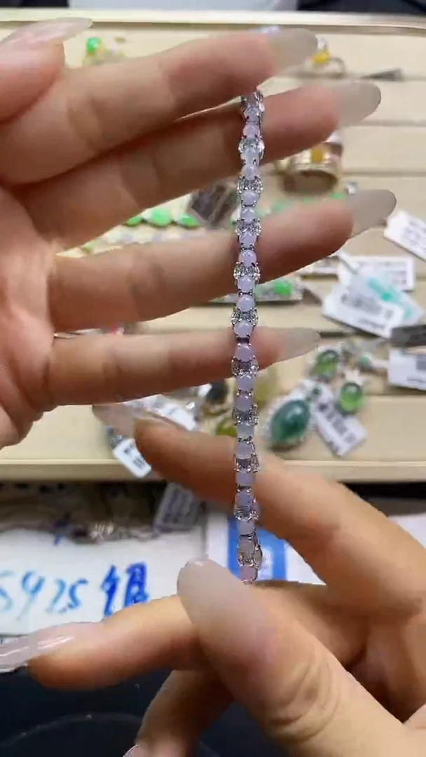 银S925镶嵌戒指翡翠翡翠 蛋面 银S925镶嵌