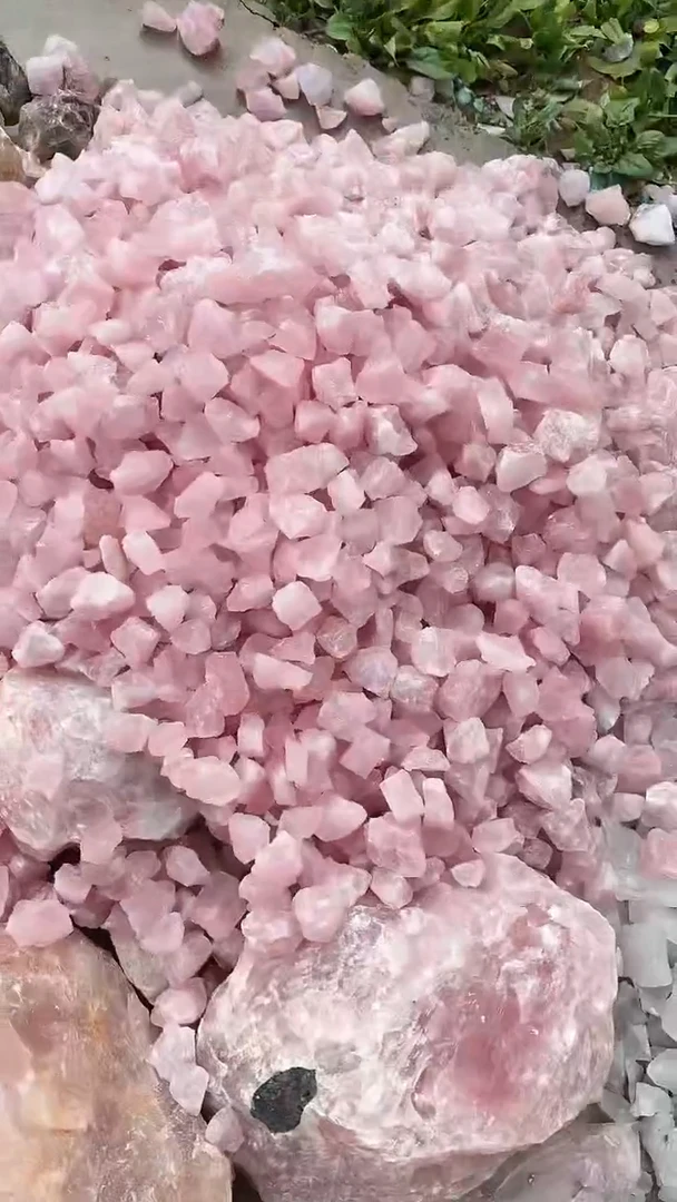 【闪购商品】水晶摆件未镶嵌粉水晶碎石 600g