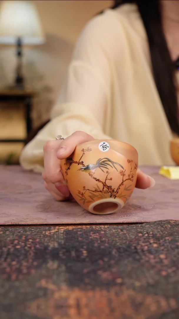 杯景德镇陶瓷杯碗柴烧多人