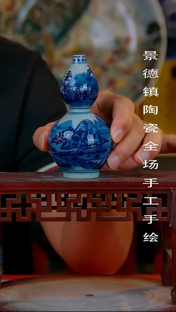 摆件手景德镇陶瓷 全场手工绘