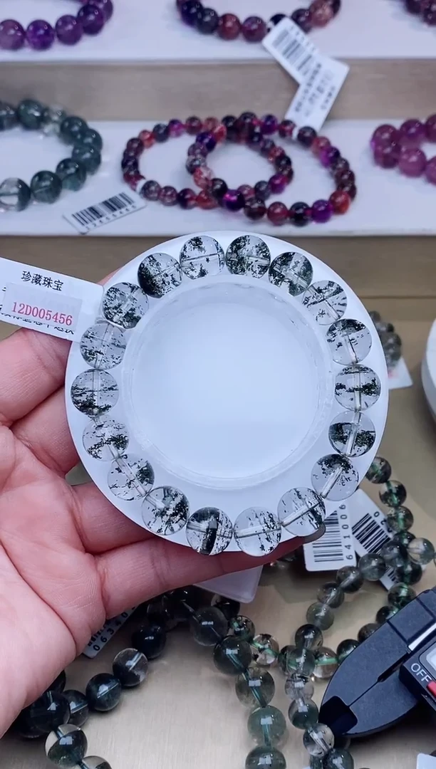 未镶嵌手链水晶千层绿幽灵11m+