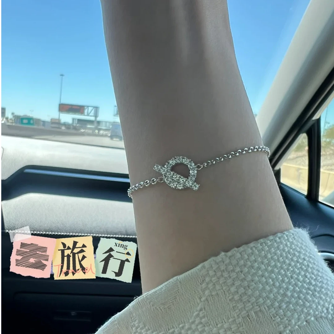 95新 Hermes/爱马仕 【念念】小Q 手链 满钻 18k 18K白金