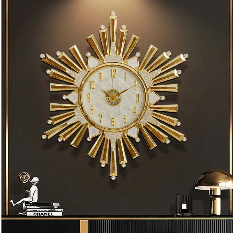 轻奢时尚客厅家用装饰钟表挂钟时钟复古餐厅挂墙美式创意简约大气