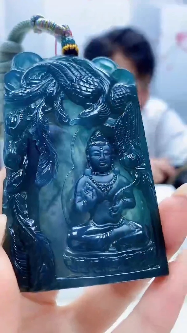 定制翡翠未镶嵌5060xx-毛货挂件136