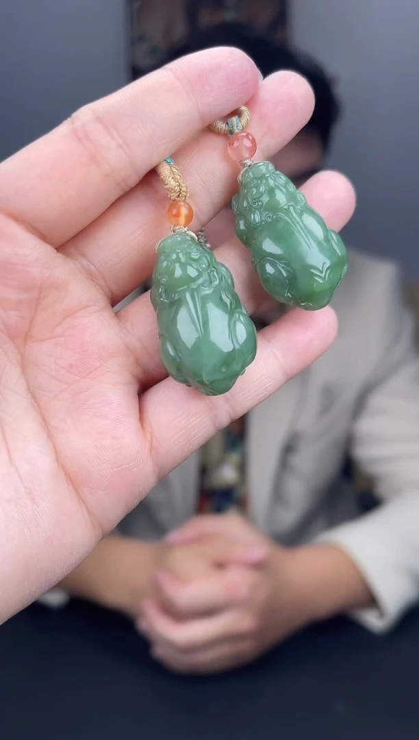 吊坠(赠链)未镶嵌和田玉（糖玉）貔貅多样性发其一HT003