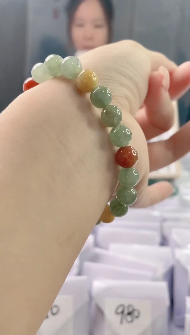 翡翠未镶嵌项链多宝