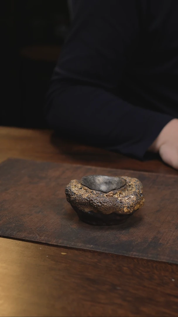 手捏建水茶配件茶道单只