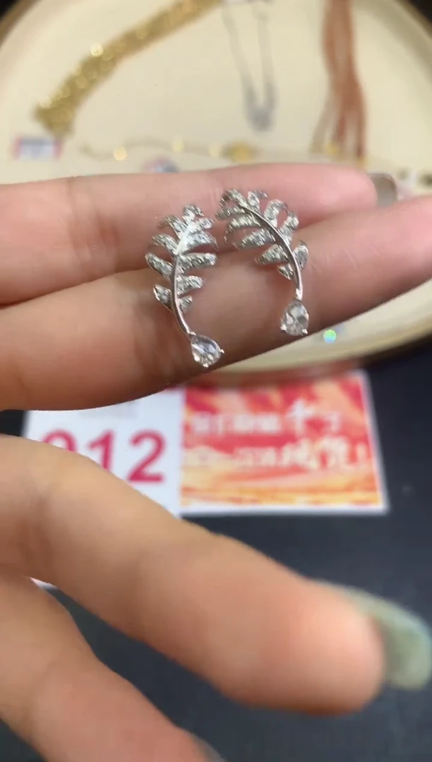 18K金镶嵌耳饰钻石耳饰A384|4980