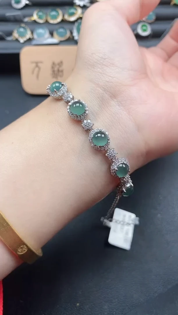 翡翠戒指银S925镶嵌51511