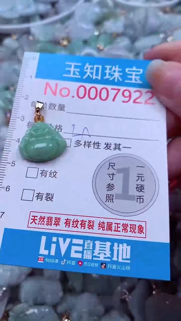 吊坠(不含链)未镶嵌翡翠7922