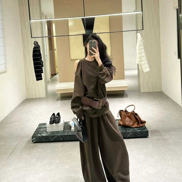 时尚套装早秋轻奢宽松百搭气质休闲套装女神秋季显瘦运动网红洋气