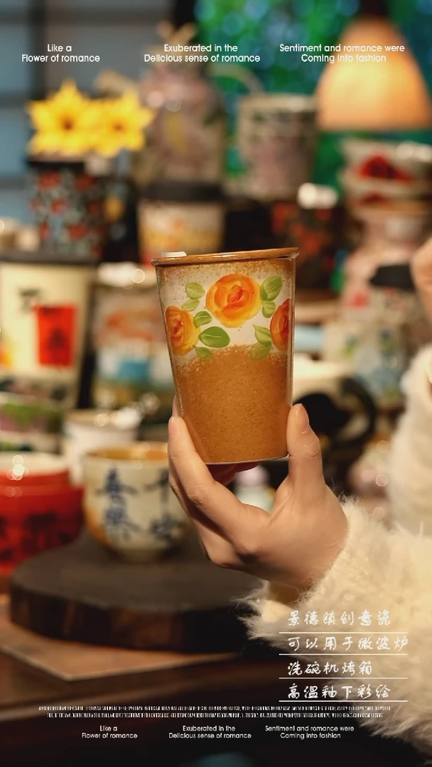 陶瓷景德镇高温釉下彩手工手绘款式