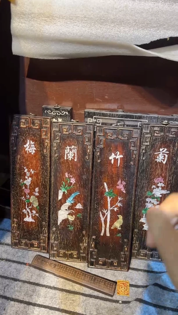 木紫檀梅兰竹菊