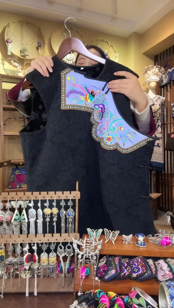 刺绣非遗刺绣民族风耳环