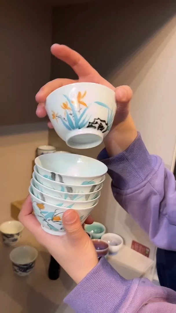 景德镇高温瓷手绘大茶碗