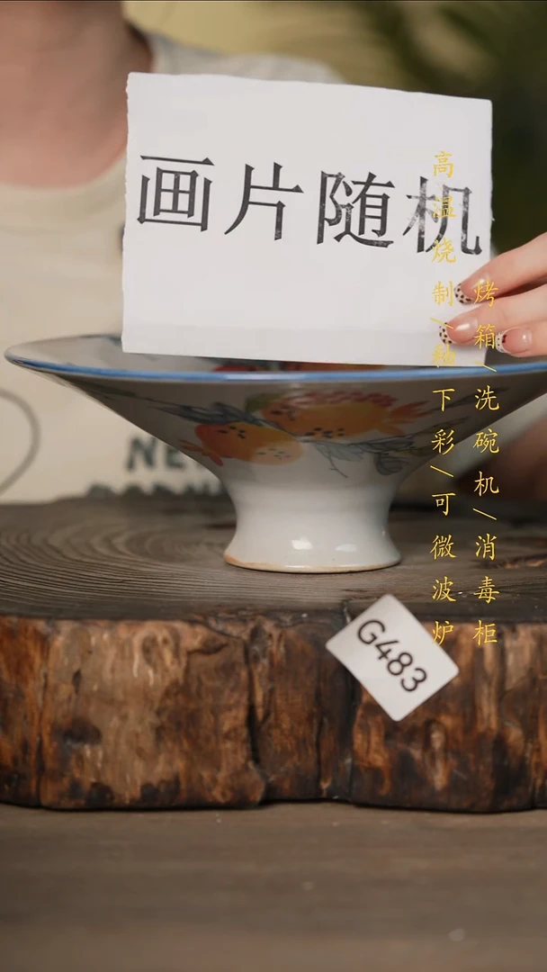 瓷片景德镇高温釉下彩可微波烤箱洗碗机483