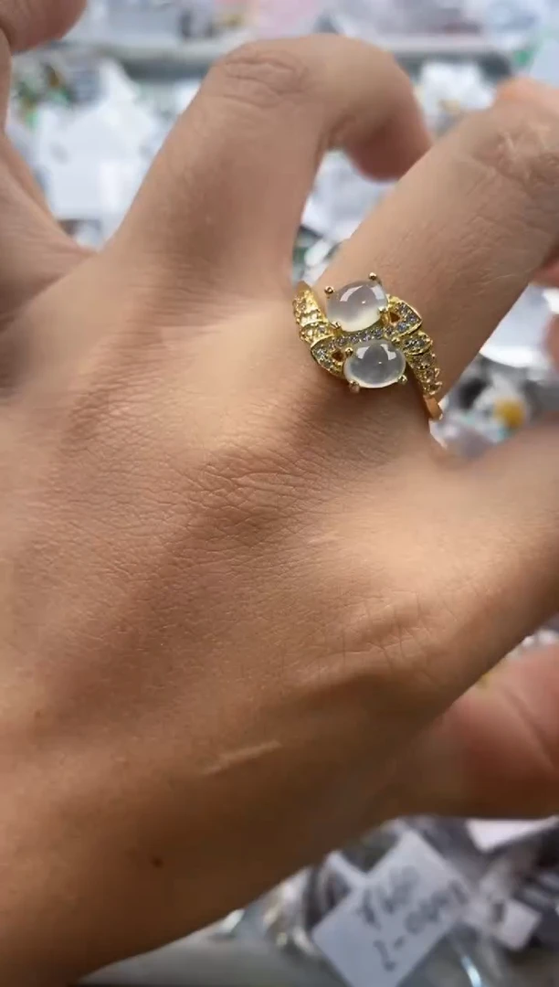 银S925镶嵌戒指翡翠111----6