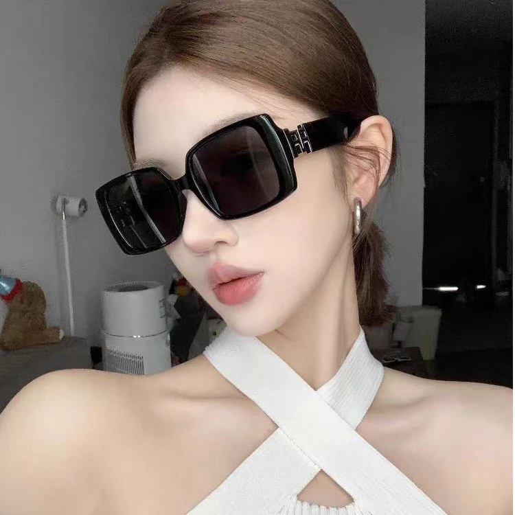 大框方形偏光开车白色墨镜女圆脸高颧骨显瘦太阳眼镜欧美高级感13