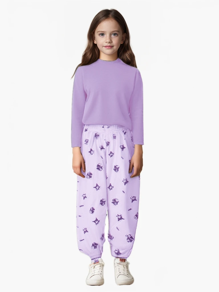 直男女童防蚊裤长裤小童夏季服装薄款宽松中大童外穿休闲莫代尔