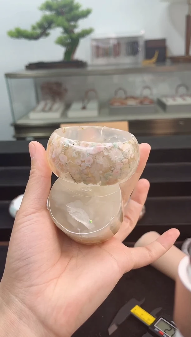 未镶嵌手镯石英质玉57圈口（赠品镯心）5S812
