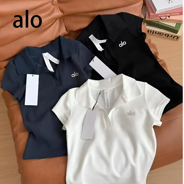 ALO  通勤城市运动风夏款简约T恤韩版修身型休闲polo短袖（清仓）