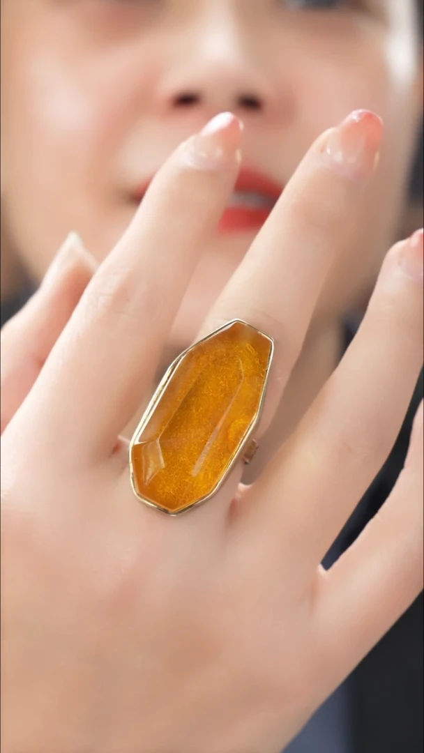 琥珀吊坠(不含链)未镶嵌福利戒指