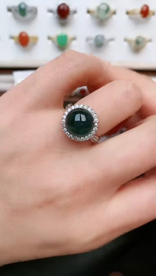 【闪购商品】翡翠戒指银S925镶嵌....