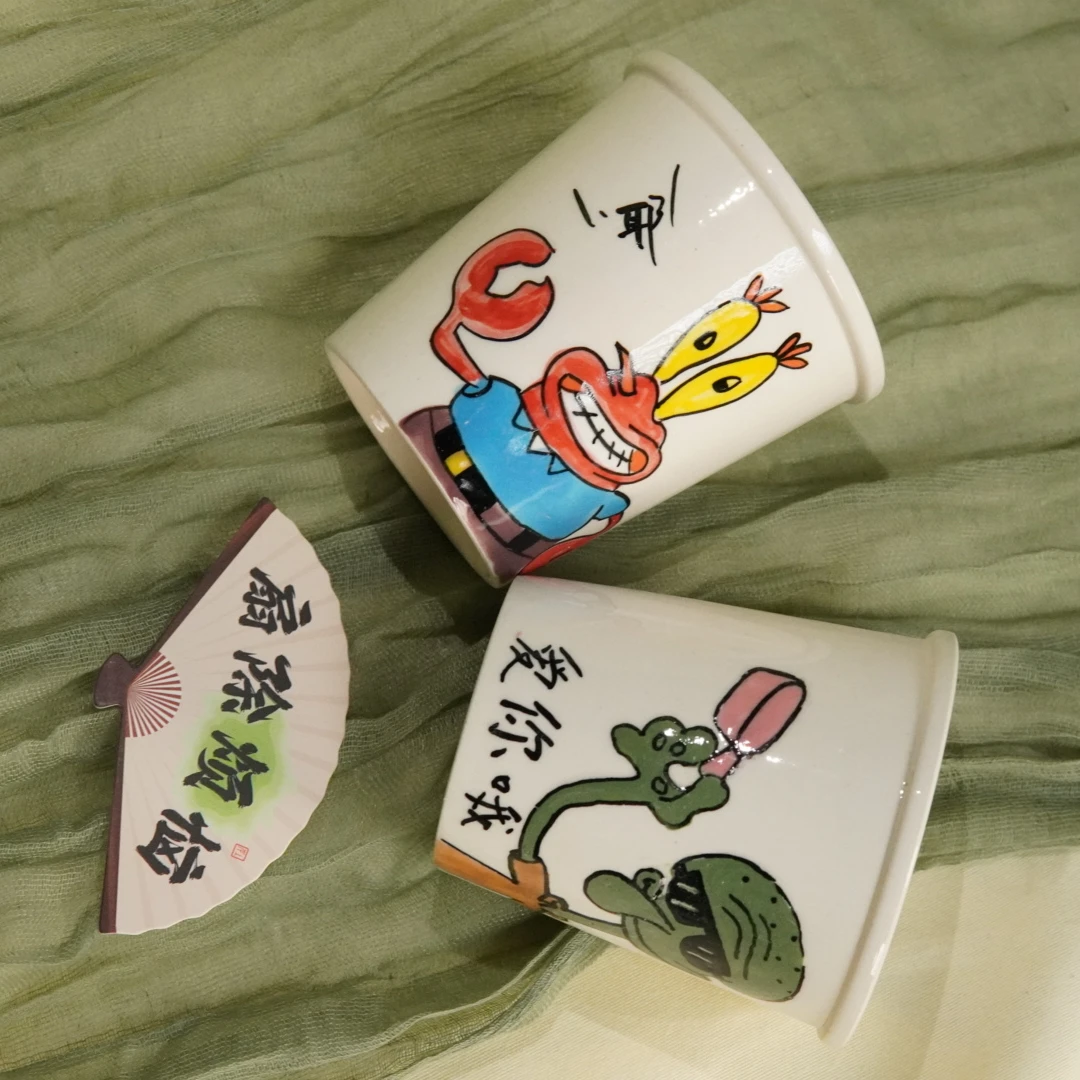 景德镇设计师手工创意陶瓷小可乐杯系列