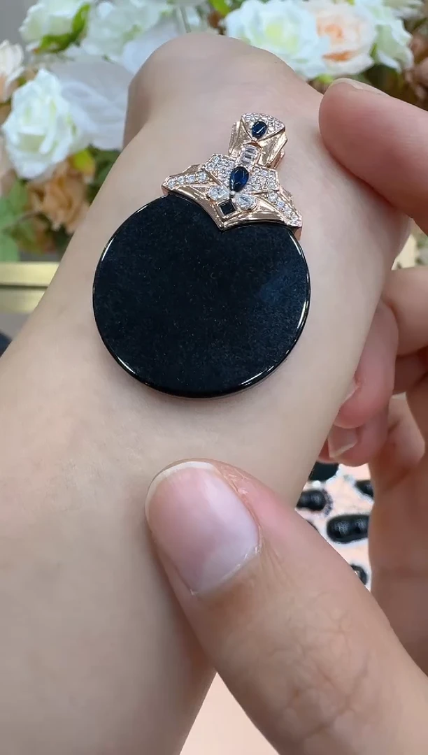 吊坠(不含链)银S925镶嵌翡翠多样性团购发一件