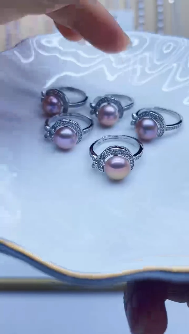 未镶嵌戒指淡水珍珠戒指多样性发其一