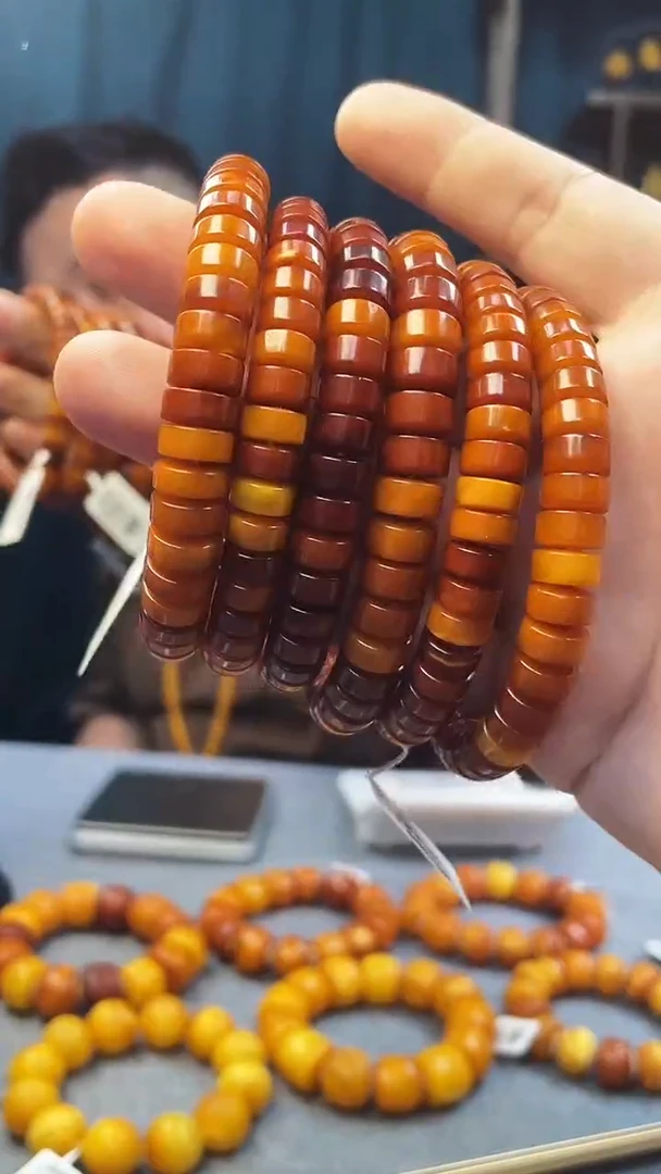 手串琥珀未镶嵌蜜蜡隔珠手串（多样性发其一）