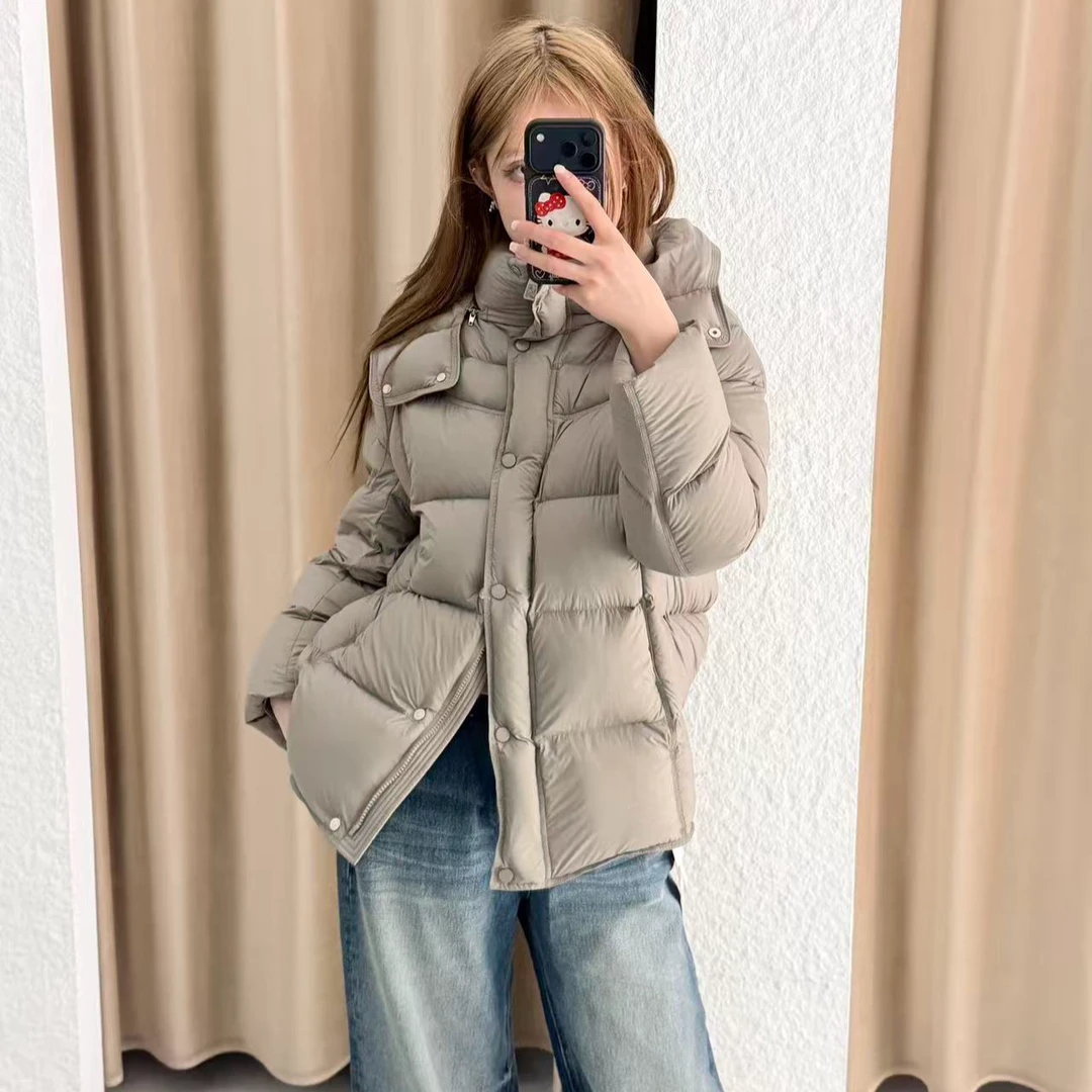 25年最新升级云感泡芙面料新款95白鹅绒可拆卸连帽鹅绒服