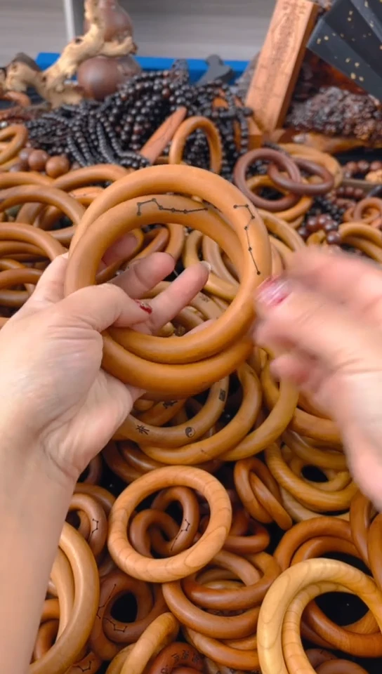 【闪购商品】枣木木雕乾坤盘枣木微瑕80圈口一物一拍