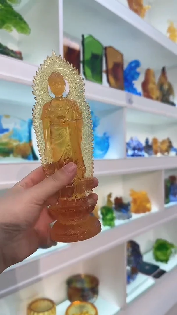 手工艺品琉璃阿弥陀佛