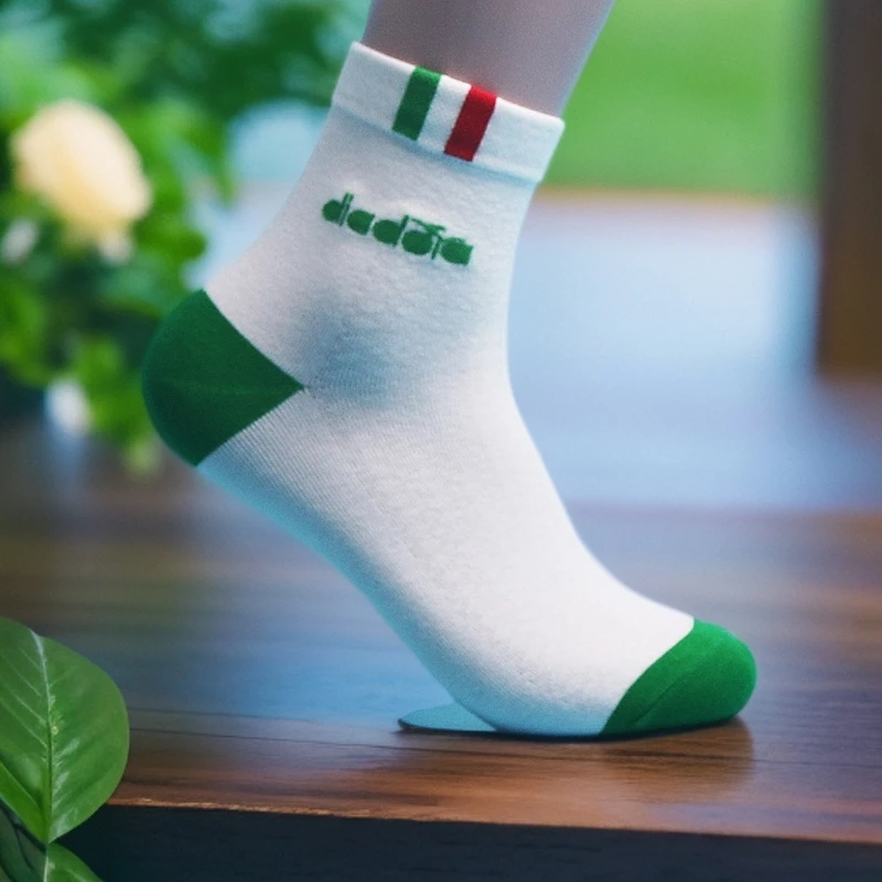 迪亚多纳男鞋中筒袜子春秋季款低筒袜防臭纯棉透气吸汗男女经典袜